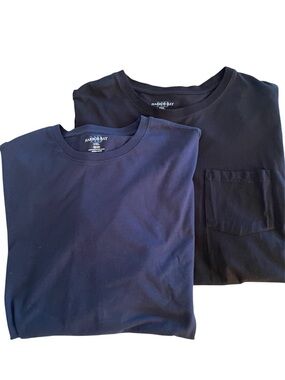 Two Men’s Harbor Bay Men's Tee Shirts Navy and Black 3XL